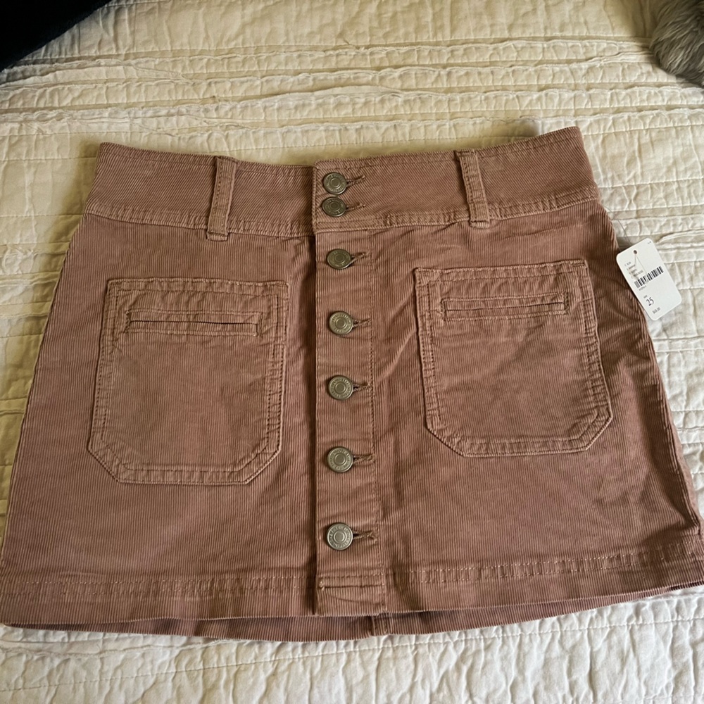 Free People corduroy mini skirt size 25
